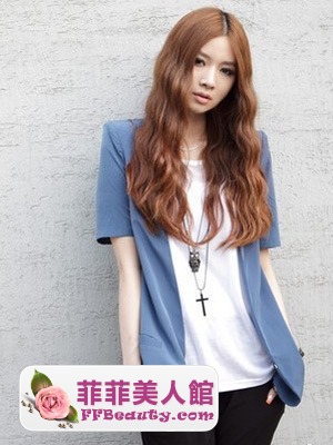 時尚水波紋卷髮 清新柔美-美髮館
