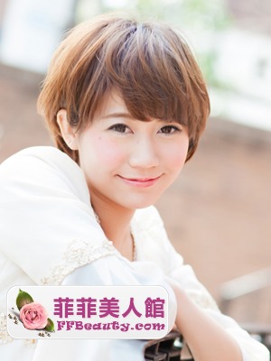 女生圓臉齊耳短髮打造清爽一夏-美髮館