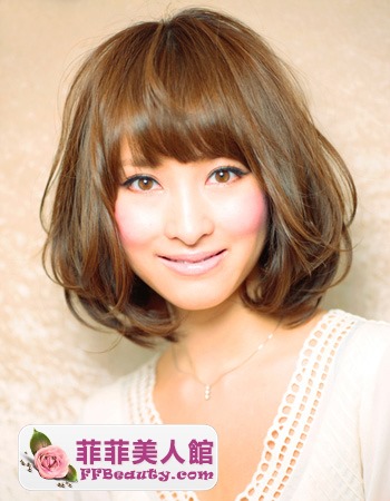 圓臉適合的短髮梨花頭甜美修顏-美髮館