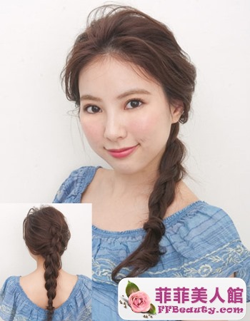 夏季清爽露額扎髮教程-美髮館