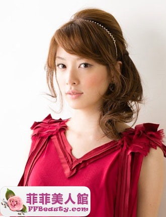 側邊扎髮時尚優雅淑女style-美髮館