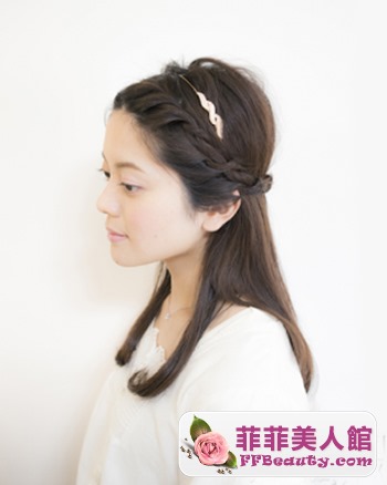 長直髮辮子公主頭更顯優雅范-美髮館