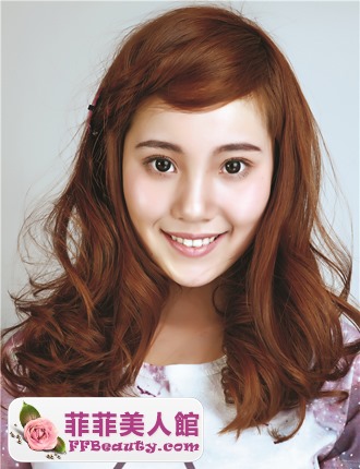 中長卷髮斜編瀏海心動名媛風-美髮館