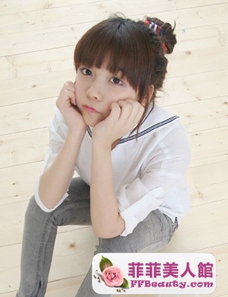 網拍美女鄭惠媛齊瀏海髮型顯嫩-美髮館