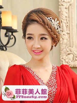 新娘紅色晚禮服搭配什么髮型好看-美髮館