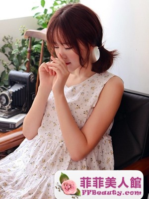 菱形臉韓式斜瀏海甜美修顏-美髮館