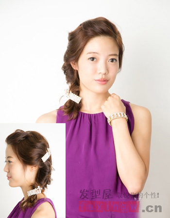 小清新中長髮側邊扎髮 更添魅力-美髮館