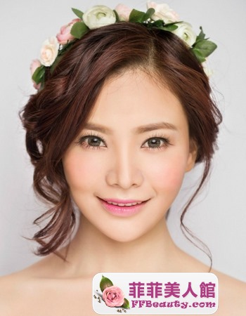 新娘髮型花環點綴更添唯美-美髮館