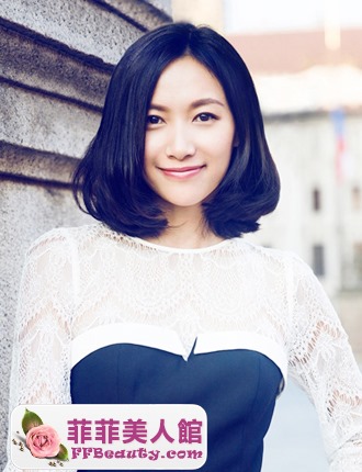 氣質OL中長髮 圓臉mm知性首選-美髮館