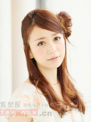 中長髮髮型diy 花苞頭半扎髮-美髮館